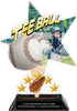 Tee Ball Shattered Star Colorix Acrylic Trophy- 8.5 inch [TACR85-STR-TEEBL-Q]