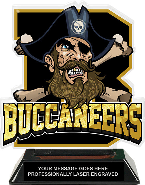 Buccaneers Mascot Colorix-T Acrylic Trophy [TACR6-MSCT-BUC-Q]