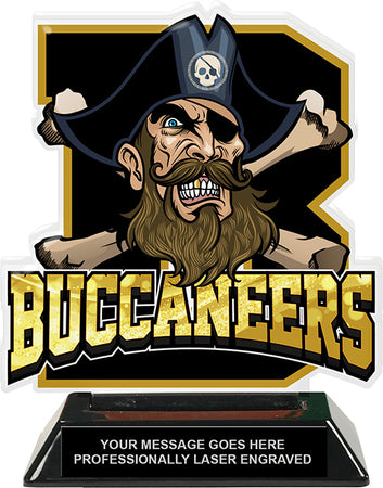 Buccaneers Mascot Colorix-T Acrylic Trophy [TACR6-MSCT-BUC-Q]
