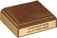 American walnut sounding block with name plate [TDG737]