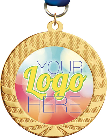 2.75 inch Bright Finish Custom Insert Holder Starbrite Medal [MXJ265]