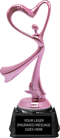 Love of Dance Pink Metallic Trophy on Synthetic Regal Base [TPNK7-LOD]