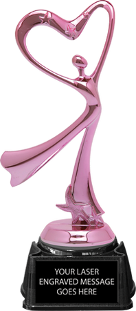 Love of Dance Pink Metallic Trophy on Synthetic Regal Base [TPNK7-LOD]