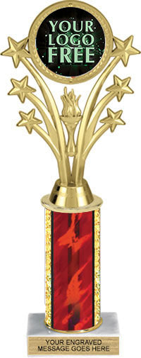 Shooting Stars Custom Insert Trophy w/ Column - 10.5 inch [TXi10-J58]