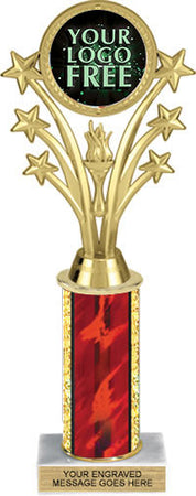 Shooting Stars Custom Insert Trophy w/ Column - 10.5 inch [TXi10-J58]