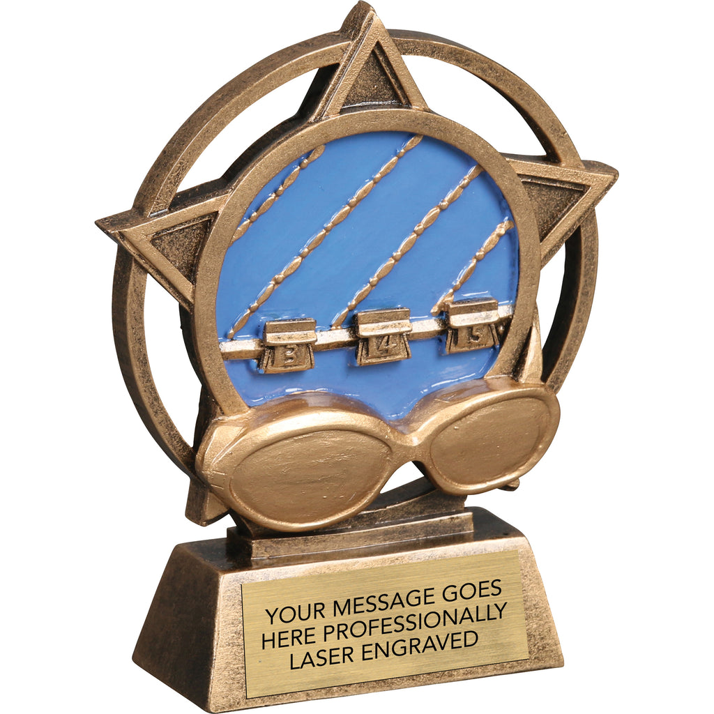 Swimming Orbit - 4.5" Resin Sculpture Trophy [RPORB-SW]
