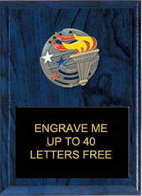 7"x9" Victory (torch) Dimensional Color Plaque [PEM7-VY]