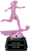 Soccer Female Pink Metallic Trophy on Synthetic Regal Base [TPNK7-SCF]