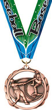 Baseball Laser Cut Medal- Bronze [M238-BS-B]