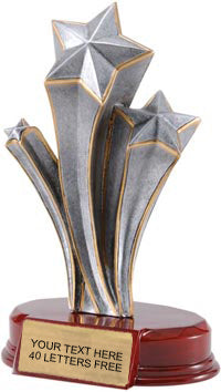 Shooting Star Pewter & Gold Resin Sculptures on Piano Finish Base