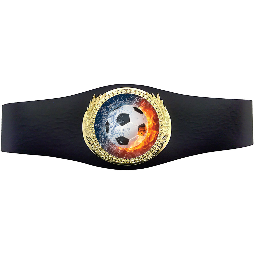40 inch Soccer Champion Award Belt - Fire & Water [CSAB3-FNW-SC]