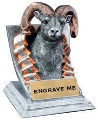 Ram Mascot with Attitude - 4" Resin Trophy [MWA-113]