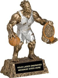 Basketball Monster Resin Trophy - 9 inch [MNST9-BK]