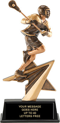 Lacrosse Male Star Power Resin Trophy - 7" [RSP7-LCM]