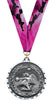 Cheer Diecast Medal with Diamond Cut Border- Silver [MM2DC-CH-S]