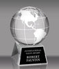 Optical Crystal Globe Award - 3.5 inch [CRG-130]