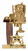 Two Baseball Bat Column Trophy - 27 inch [TBAT27-Bat-12in]