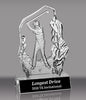 Golf Swing Sculpted Glass Award [CRSC-SWG-GL]