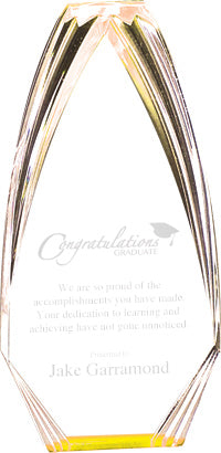 Acrylic Diamond Obelisk Award [A7DO-G]
