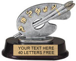 Artist Pallet Pewter Finish Resin Trophy [SGR220AP]