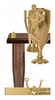 Two Baseball Bat Column Trophy - 29 inch [TBAT29-Bat-14in]