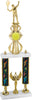 Tennis Sport Color Riser Two-Post Trophy [T2PCSR28-TN]