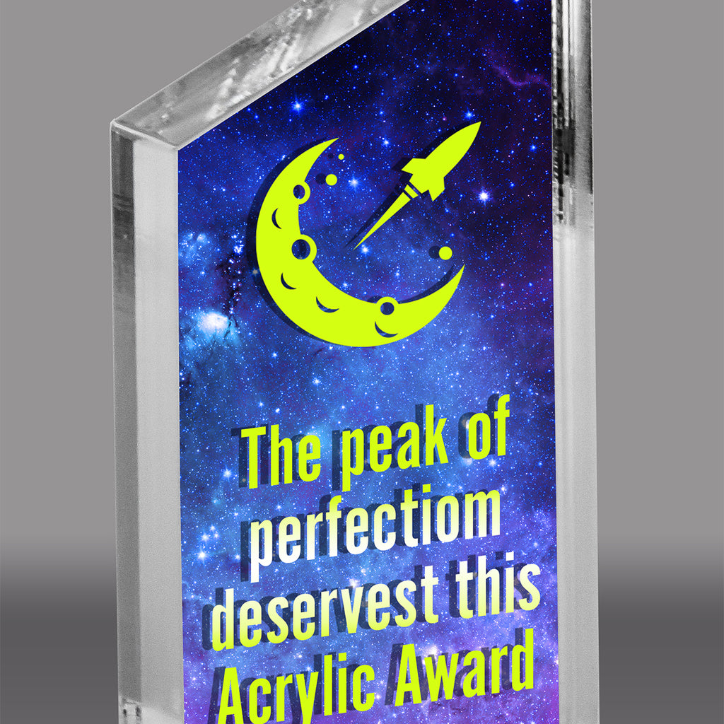 Acrylic Peak Awards - Engraved or Color