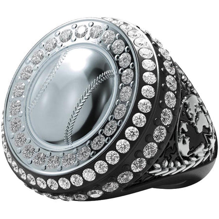 Baseball World Class Championship Stones Ring - Black Nickel [RSWCG-BS-STN-K]