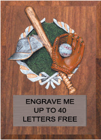 5"x7" Baseball Millennium Plaque [PMC57-BS]