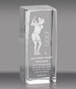 Golf Female 3D Laser Sport Crystal [CMSPRT-GLF]