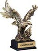 Gold Resin Eagle Holding American Flag [EAG700-G]