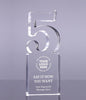 Number 5 Acrylic Award - 6 inch [ATNM-5-6-Q]