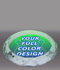 Custom Crystal Gem-Cut Circle Paperweight Award [CGEMP62-FC-X]
