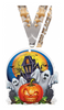 Halloween Pumpkin & Ghosts Colorix-M Acrylic Medal- 3.75 inch [MACR375-HLWN-PMP-Q]