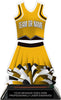 Cheer Uniform Colorix-T Acrylic Trophy - Gold [TACR7-JSY-CH-GLD-Q]