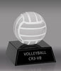 Crystal Volleyball Award- 3.5 inch [CR3-VB-X]