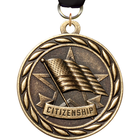 2" Citizenship Scholastic Medal- Gold [MM3KN2-CZ]