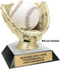 Baseball Glove Trophy with Home Plate Base - Gold [TMH20G60-BS]