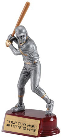 Baseball Pewter & Gold Resin Sculptures on Piano Finish Base