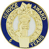5 Years Service Award Enameled Round Pin [PCM-SRV-144RA]