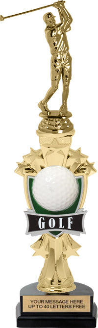 Golf Shooting Star Sport Riser Trophy [TMSSTR14-GL]