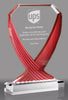 Diamond Vase Acrylic Award- Red 10 inch [ADVS-RED-10]