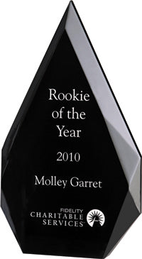 Flame Series Acrylic Awards with Black Silk Screened Back