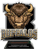 Buffalos Mascot Colorix-T Acrylic Trophy - 8.25 inch Black [TACR8-MSCT-BUF-BLK-Q]