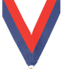 7/8 x 30 in. Blue & Red Neck Ribbon [NKRB-3013]