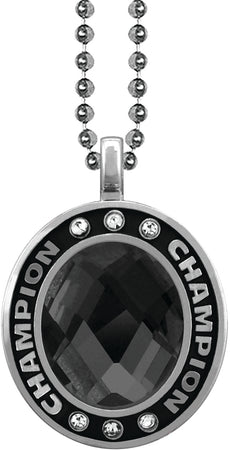 Black Onyx Gem Silver Champion Charm [CSOV-CHMP-STN-BLK-S]