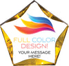 Custom Acrylic Gold & Clear Luminary Star [ALSB6-CLR-G-FC]