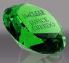 Emerald Green Crystal Diamond Paperweight - 3.9 inch [CTDIA-LG-GRN-X]