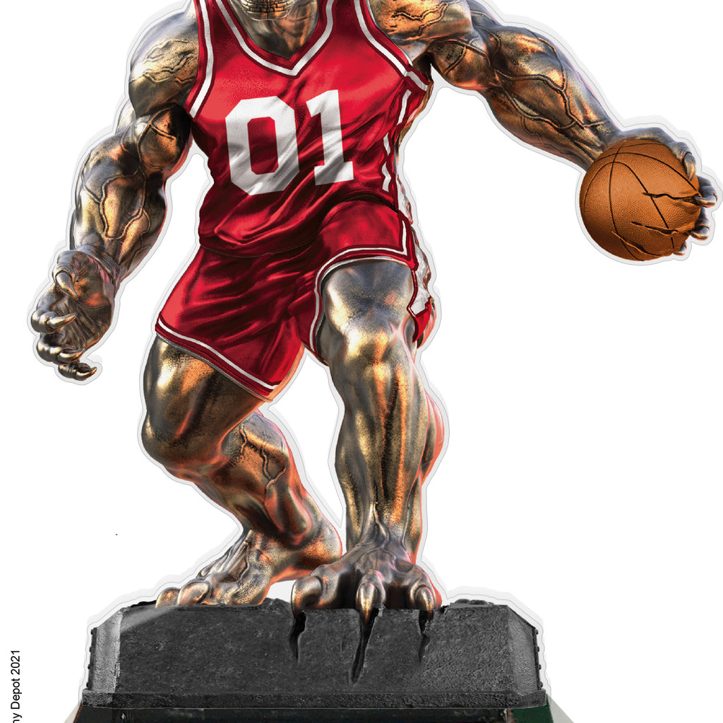 Beast Basketball Choose Your Number Acrylic Trophies - Red