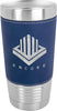 Polar Camel 20 oz. Ringneck Blue Leatherette Vacuum Insulated Tumbler [JTML-526]